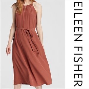 Eileen Fisher Tencel Crepe Halter Dress